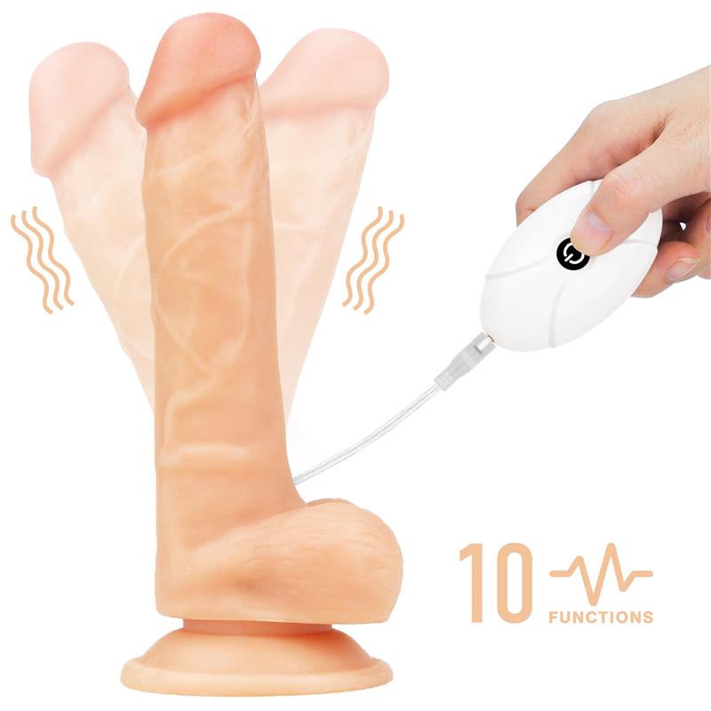 LOVETOY - STRAP-ON WITH DILDO WITH VIBRATIOND AND REMOTE CONTROL 7.5