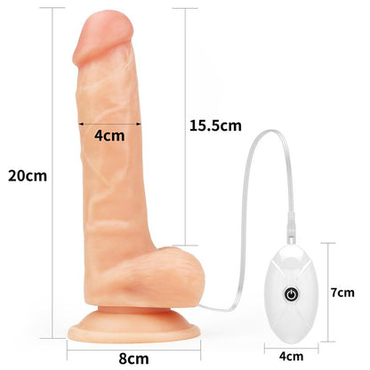 LOVETOY - STRAP-ON WITH DILDO WITH VIBRATIOND AND REMOTE CONTROL 7.5