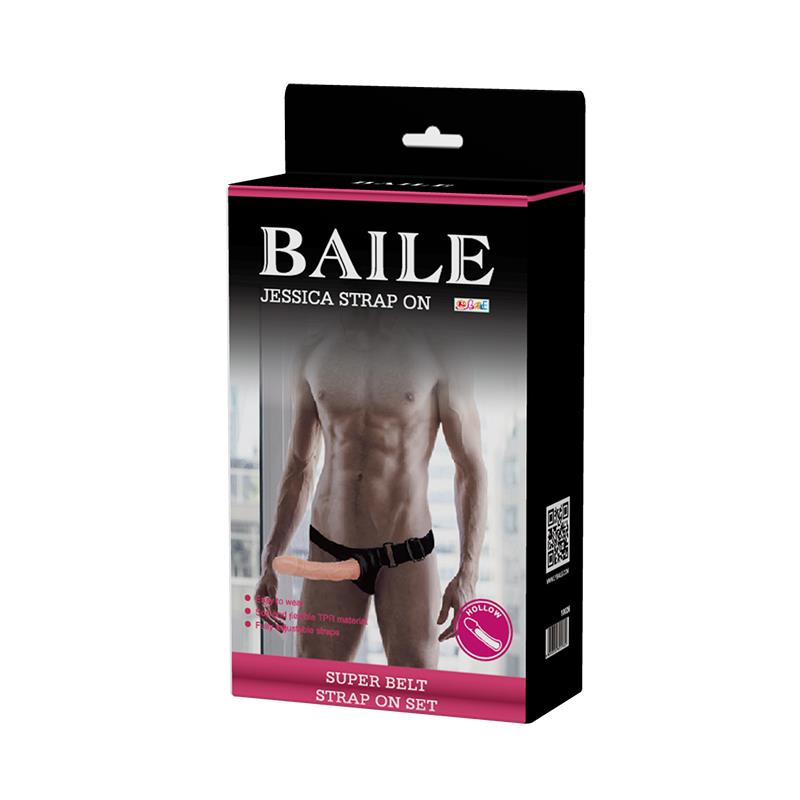 BAILE - STRAP-ON WITH HOLLOW DILDO 16 CM