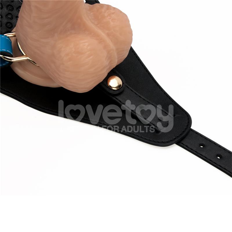 LOVETOY - STRAP ON WITH VIBRATING DILDO 8.5