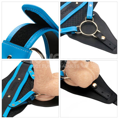 LOVETOY - STRAP ON WITH VIBRATING DILDO 8.5