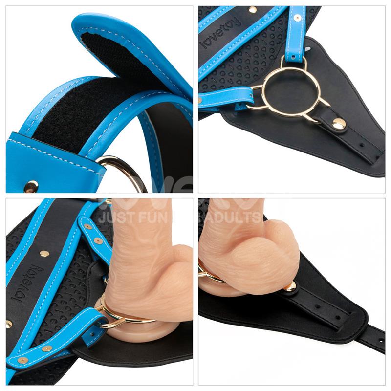 LOVETOY - STRAP ON WITH VIBRATING DILDO 8