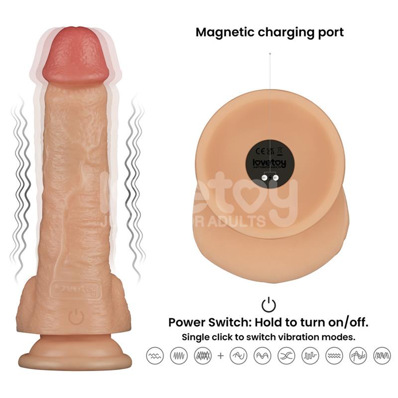 LOVETOY - STRAP ON WITH VIBRATING DILDO 8