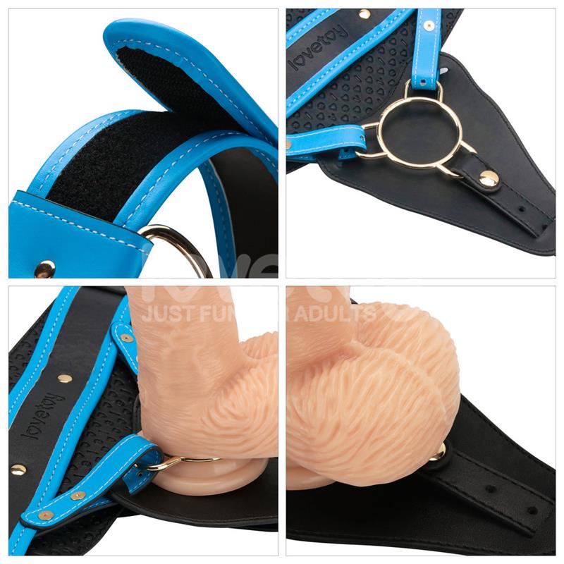LOVETOY - STRAP ON WITH VIBRATING DILDO 9.5