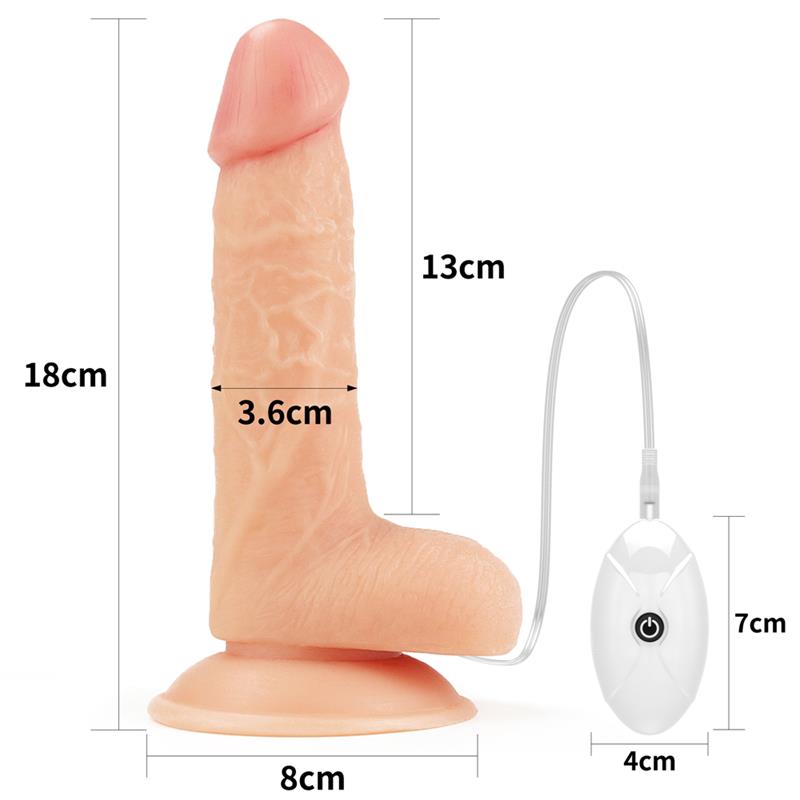 LOVETOY - STRAP-ON WITH VIBRATING DILDO AND REMOTE CONTROL 7.0