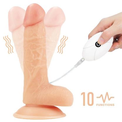LOVETOY - STRAP-ON WITH VIBRATING DILDO AND REMOTE CONTROL 7.0