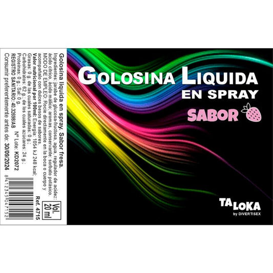 TALOKA - STRAWBERRY FLAVORED LIQUID CANDY SPRAY 20 ML