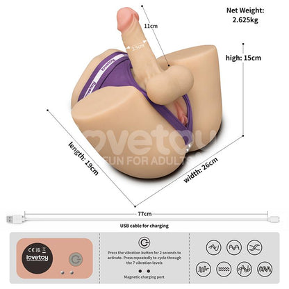 LOVETOY - MASTURBATEUR STREETGIRLS À DOUBLE MOTEUR AVEC SENSATION DE PULSATION