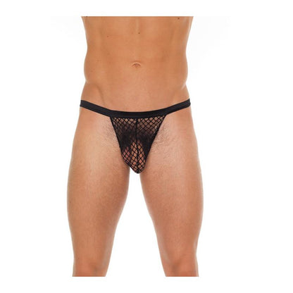 AMORABLE - STRING FISHNET BLACK ONE SIZE