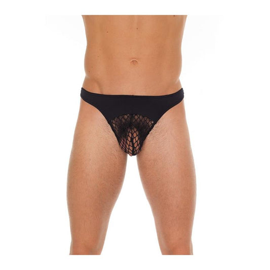 AMORABLE - STRING FISHNET BLACK ONE SIZE