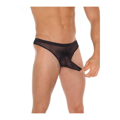 AMORABLE - STRING FISHNET BLACK ONE SIZE
