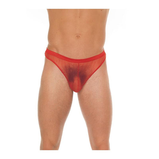 AMORABLE - STRING FISHNET RED ONE SIZE