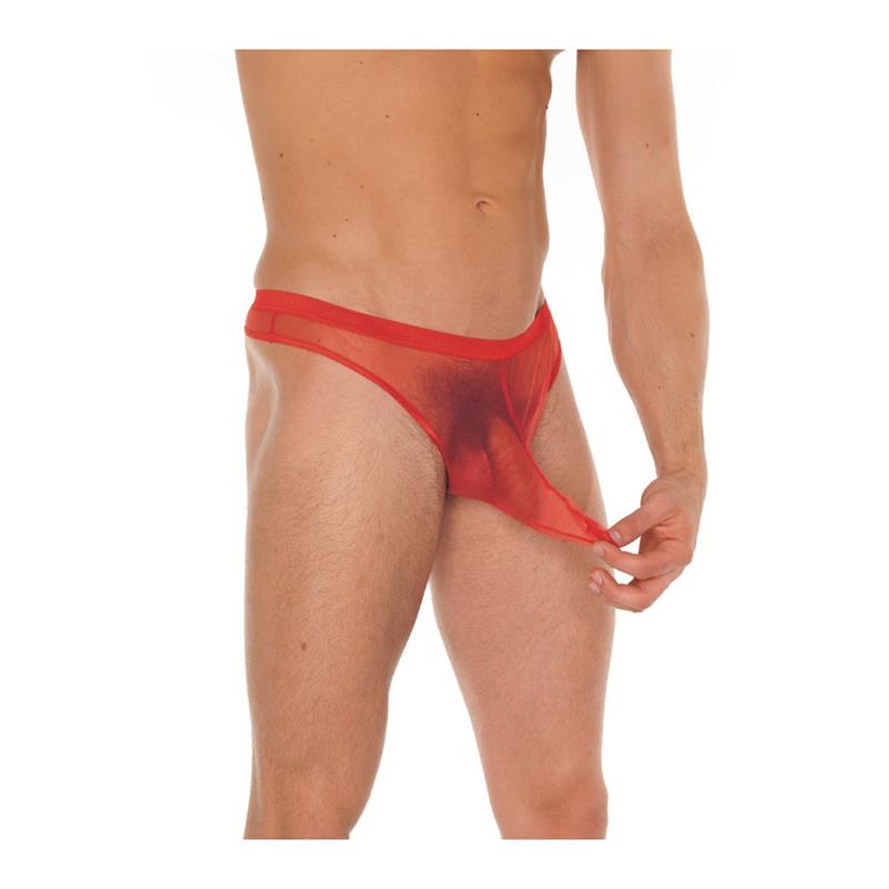 AMORABLE - STRING FISHNET RED ONE SIZE