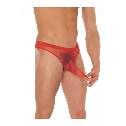 AMORABLE - STRING FISHNET RED ONE SIZE
