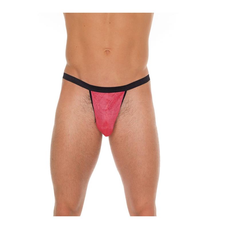 AMORABLE - STRING ROUGE ET NOIR TAILLE UNIQUE