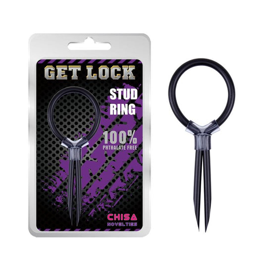 CHISA - STUD RING SILICONE BLACK