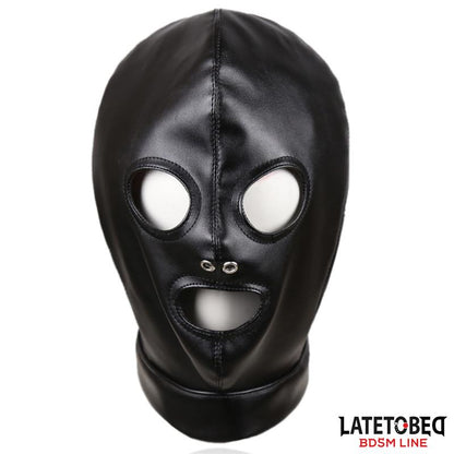 LATETOBED BDSM LINE - SUBMISION HOOD WITH BACK STRAPS ADJUSTABLE