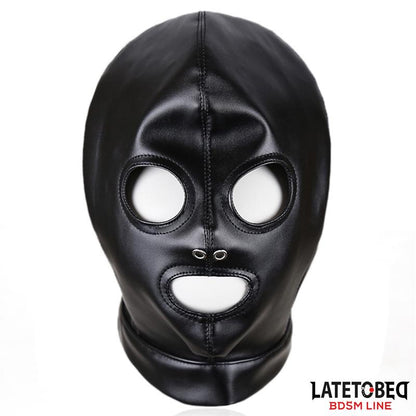 LATETOBED BDSM LINE - SUBMISION HOOD WITH BACK STRAPS ADJUSTABLE