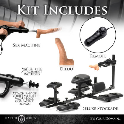 MASTER SERIES - SUBVERSION DELUXE STOCKADE WITH SEX MACHINE