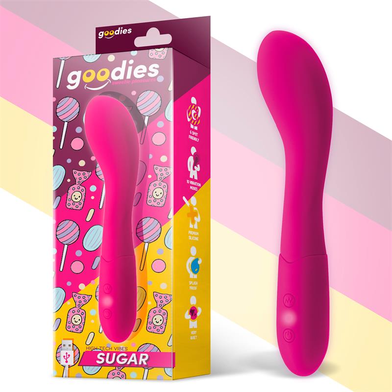 GOODIES - SUGAR G-SPOT VIBE USB SILICONE FUSHSIA