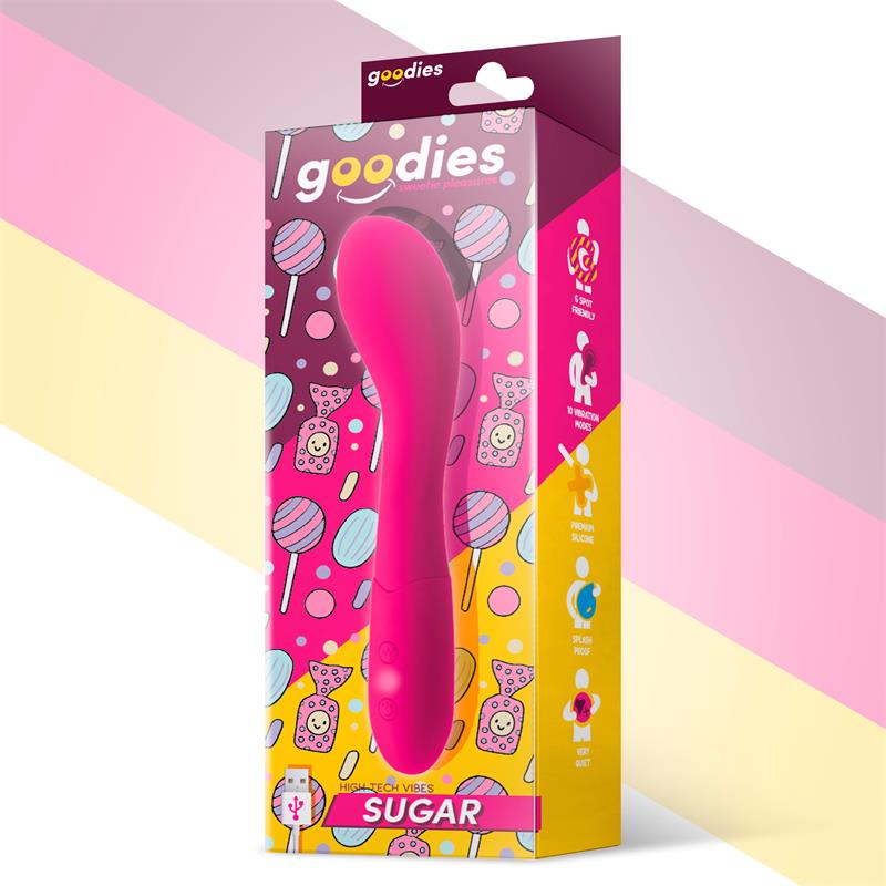 GOODIES - SUGAR G-SPOT VIBE USB SILICONE FUSHSIA