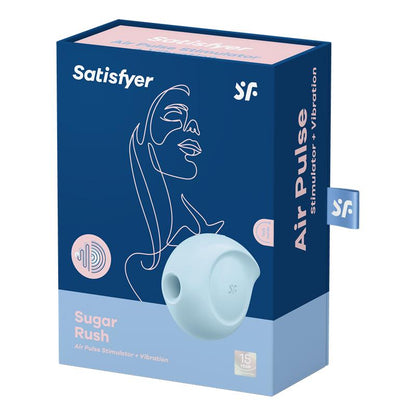 SATISFYER - SUGAR RUSH CLITORIS SUCKER AND VIBE BLUE