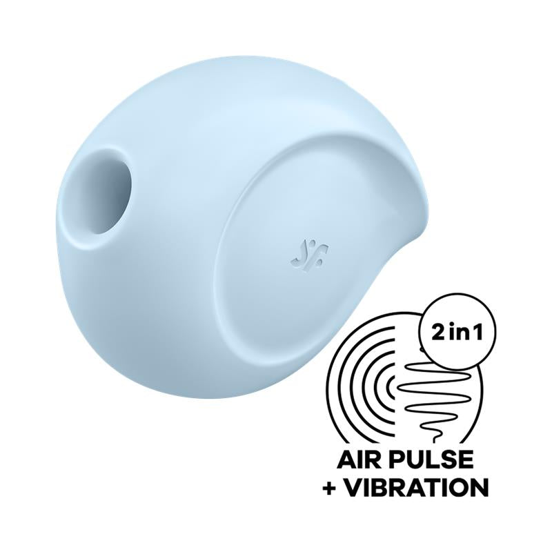 SATISFYER - SUGAR RUSH CLITORIS SUCKER AND VIBE BLUE