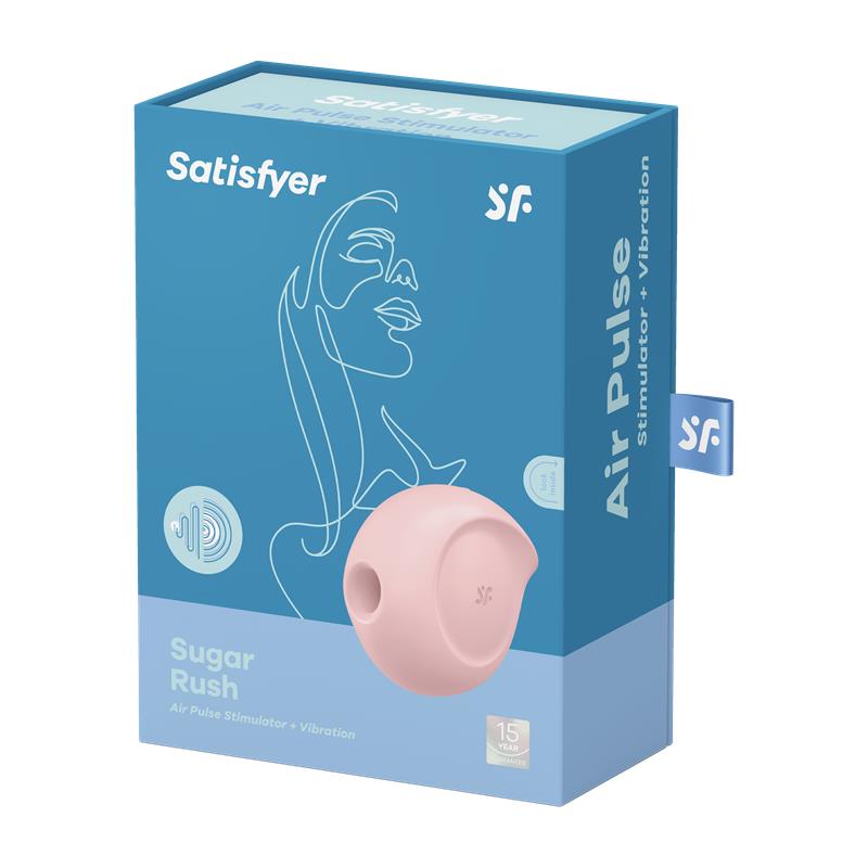 SATISFYER - SUGAR RUSH CLITORIS SUCKER AND VIBE PINK