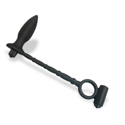 AFTERDARK - SUGILITE VIBRATING ANAL PLUG WITH PENIS RING WITH VIBRATION