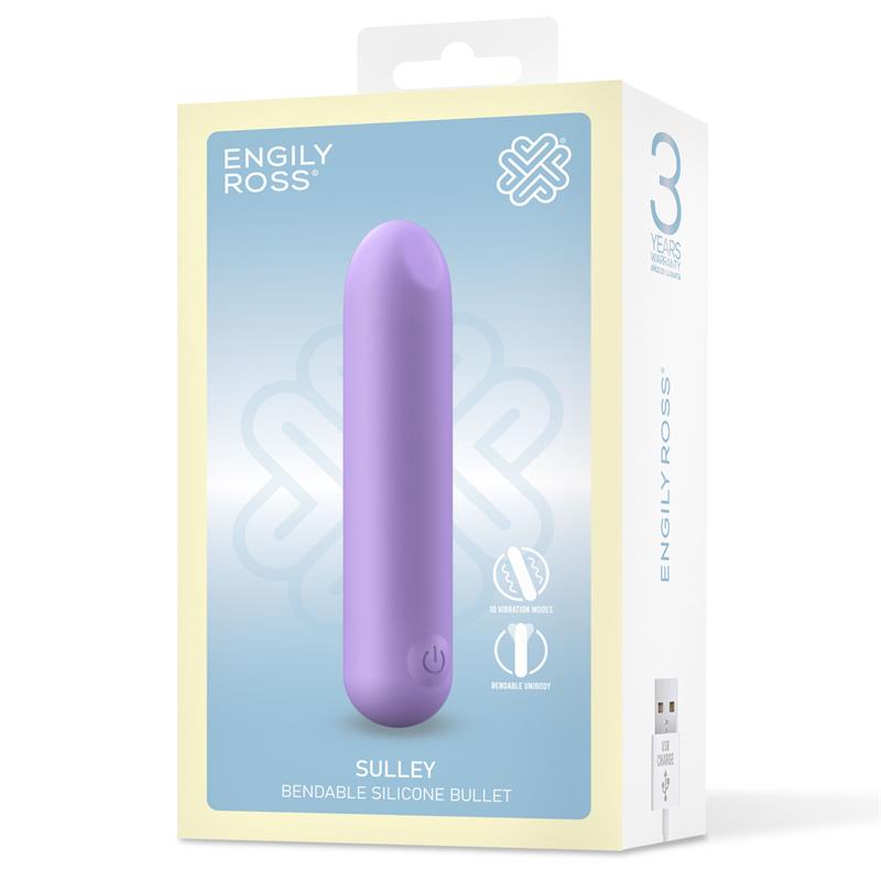 ENGILY ROSS - SULLEY VIBRATING BULLET LIQUID SILICONE UNIBODY BENDABLE USB