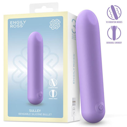 ENGILY ROSS - SULLEY VIBRATING BULLET LIQUID SILICONE UNIBODY BENDABLE USB
