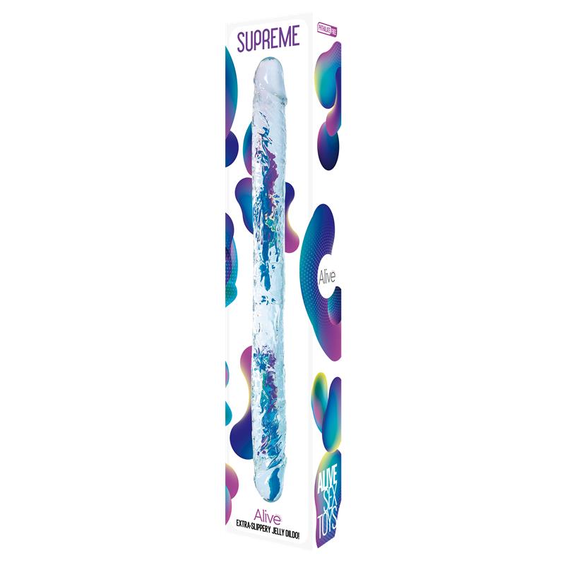 ALIVE - SUPREME DOUBLE DILDO 38.5 CM CLEAR