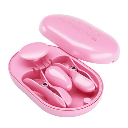 PRETTYLOVE - SURPRISE BOX VIBRATING EGG AND ELECTRIC SHOCK NIPPLE CLAMPS PINK