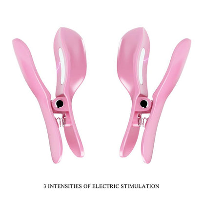 PRETTYLOVE - SURPRISE BOX VIBRATING EGG AND ELECTRIC SHOCK NIPPLE CLAMPS PINK