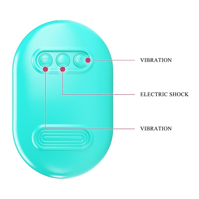 PRETTYLOVE - SURPRISE BOX VIBRATING EGG WITH ELECTRIC SHOCK NIPPLE CLAMPS BLUE