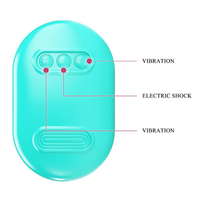 PRETTYLOVE - SURPRISE BOX VIBRATING EGG WITH ELECTRIC SHOCK NIPPLE CLAMPS BLUE