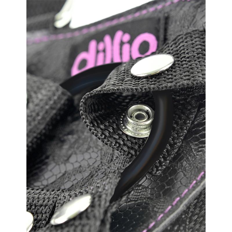 DILLIO - SUSPENDER HARNESS WITH DILDO 6 PINK