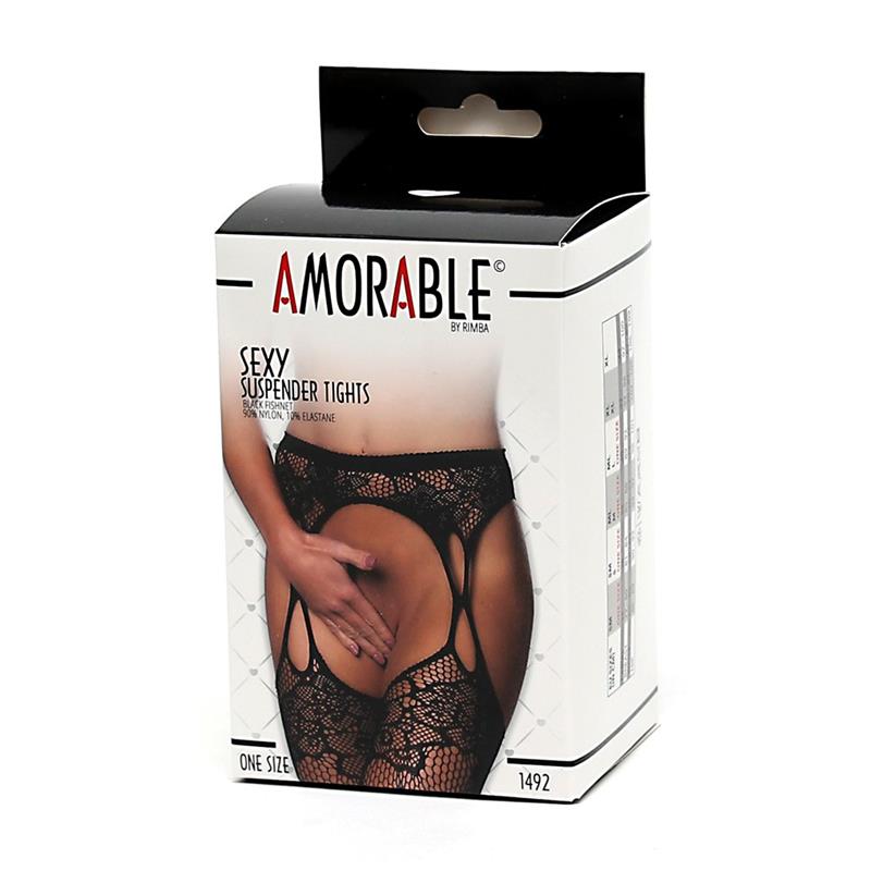 AMORABLE - SUSPENDER TIGHT BLACK ONE SIZE