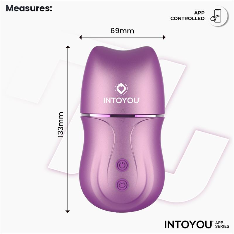 INTOYOU APP SERIES - SUVI STIMULATOR WITH LICKING, BITING, SUCTION AND VIBRATION USB-C WITH APP