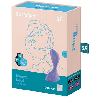 SATISFYER - SWEET SEAL BUTT PLUG WITH VIBRATION AND APP BLACK