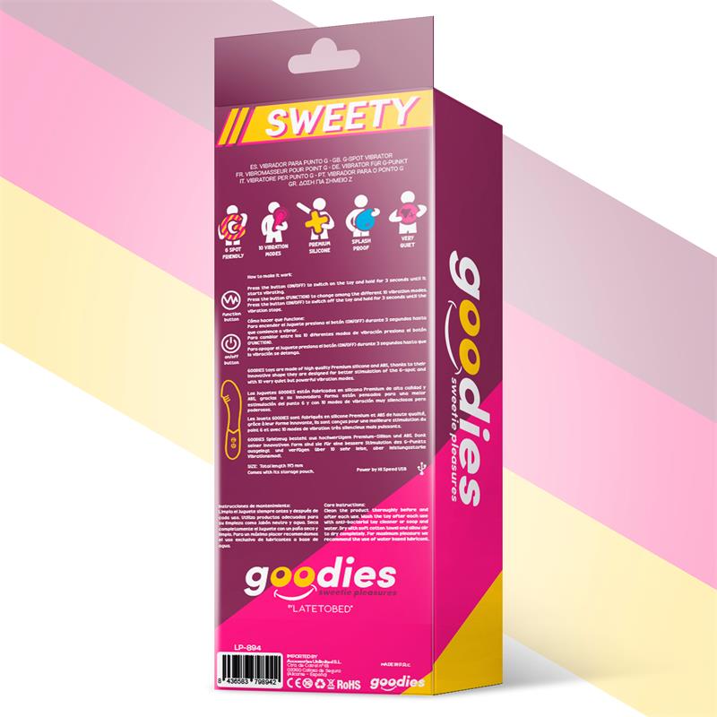 GOODIES - SWEETY G-SPOT VIBE USB SILICONE FUCHSIA