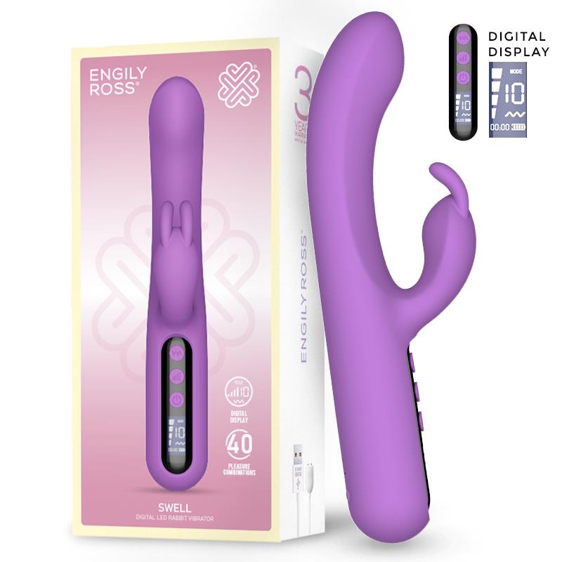 DIGITAL - SWELL VIBRADOR CON PANTALLA DIGITAL SÚPER POTENTE 23.2 CM
