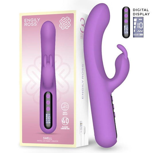 DIGITAL - SWELL VIBRADOR CON PANTALLA DIGITAL SÚPER POTENTE 23.2 CM