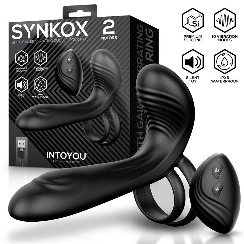INTOYOU - ANNEAU PÉNIEN DOUBLE VIBRANT SYNKOX GIRTH GAINER