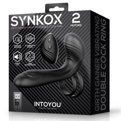 INTOYOU - ANNEAU PÉNIEN DOUBLE VIBRANT SYNKOX GIRTH GAINER