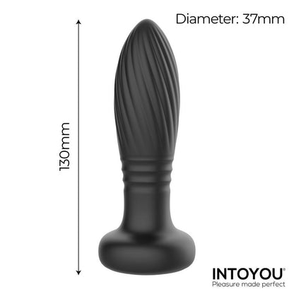 INTOYOU - TAINY THRUSTING LED LIGHTED ANAL PLUG WITH REMOTE CONTROL