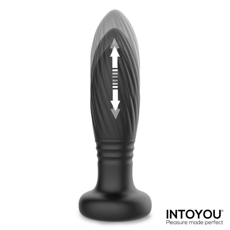 INTOYOU - TAINY THRUSTING LED LIGHTED ANAL PLUG WITH REMOTE CONTROL