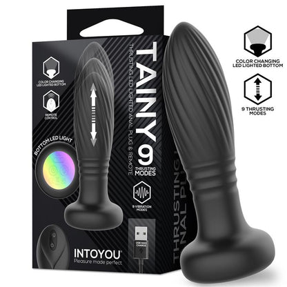 INTOYOU - TAINY VIBRADOR ANAL CON LUZ LED Y CONTROL REMOTO