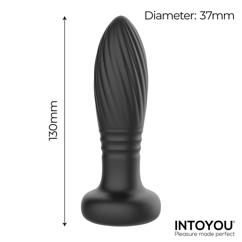 INTOYOU - TAINY THRUSTING LED LIGHTED ANAL PLUG WITH REMOTE CONTROL