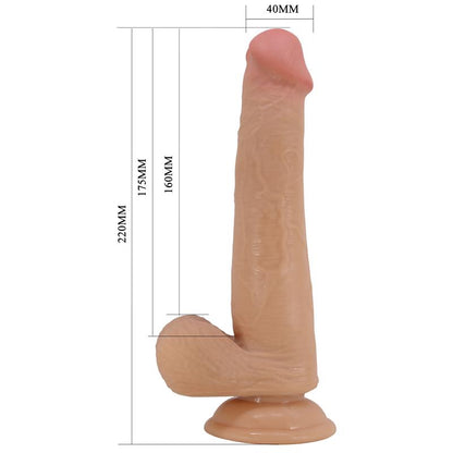 PRETTYLOVE - TALLEN DILDO WITH SLIDING SKIN RETRACTIL 22 CM